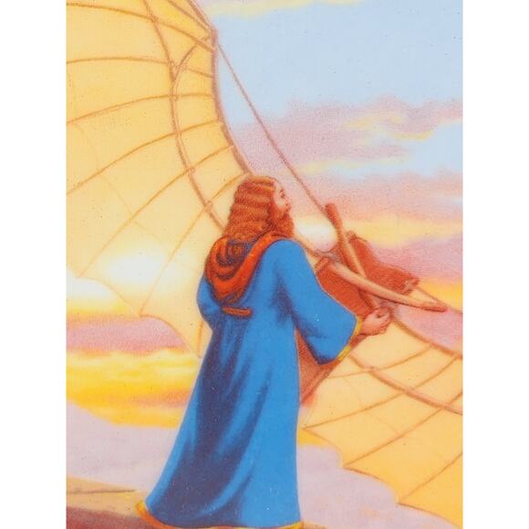 The Vision Of Leonardo Man's Dream Of Flight Year 1982 Plate 8 1/2" Wall Decor - Picture 9 of 15